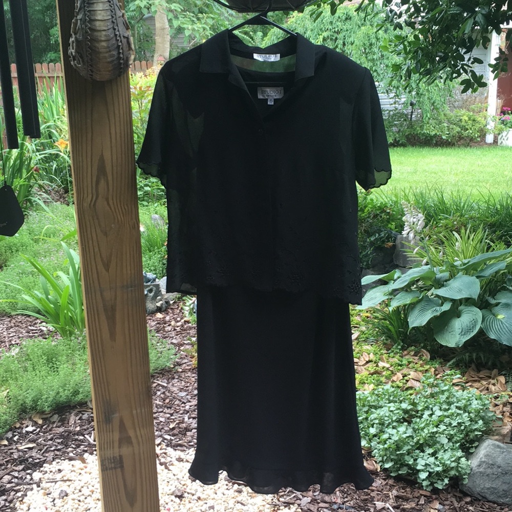Petite Dress and Matching Overshirt Set